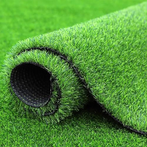 JCSRYD Gazon Artificiel avec Trous de Drainage, Rouleau Gazon Synthetique pour Chien et Animal Domestique pour Jardin, Pelouse, Terrasse, Décoration Extérieure(3.2 * 29.5ft/100 * 900cm)