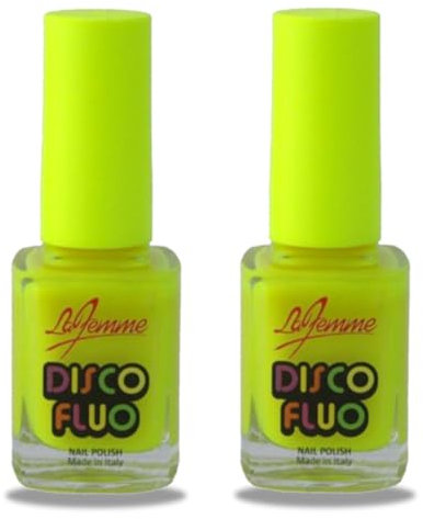 Neon Yellow Nail Polish – Bright, Quick-Drying & Long-Lasting Fluorescent Nail Paint – No UV Needed High-Gloss Finish for Bold Nails (Yellow X2, Pack)