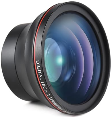 Kit D'Objectif de Caméra de 58 Mm avec Objectif Grand Angle de 0,43x, Objectif Macro Grand Angle Compact Léger, Compatible avec 70D 77D 80D 1100D 700D 650D 550D 300D 100D Rebel