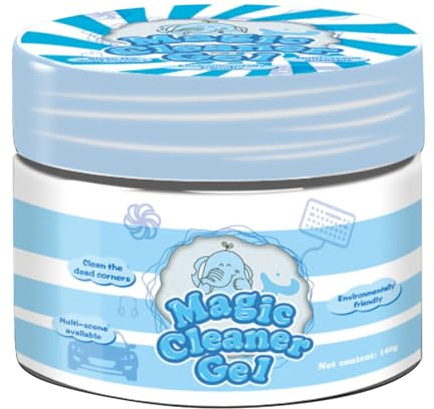 Whnbuij Gel de limpieza para coche, limpiador de salpicadero, depósito de polvo interior, masilla de eliminación de polvo, limpiador de ventilación de teclado, detalles automáticos con superficies