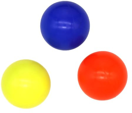 PEHHAH Russische Jonglierbälle, 65 mm, dichte Chromit-Füllung, 3 Stück, Orange/Blau/Gelb