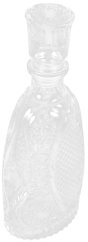 ABOOFAN Decantador de Whisky de Vidrio Transparente Botella Decorativa Creativa para Licor Almacenamiento Elegante para Bar Hogar y Restaurante