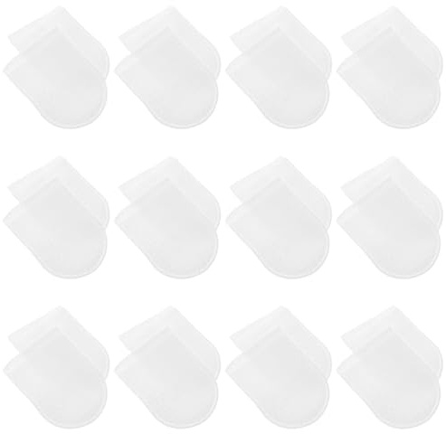 Wiederverwendbare U-tasche Wattepads mit Stück Vlies 120 | Reinigungspads Gesicht, Pearl Textur, Weiß, für Unterwegs, Sanfte Massage