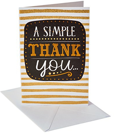 American Greetings Thank You Card (A Simple Thank You)