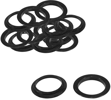 Trimming Shop Plastic Curtain Eyelets Round Shape Grommet Rings Clips for Window, Door, Room Curtains, Backdrop Attachment, DIY Drapery Supplies (40mm, Black, 8pcs)