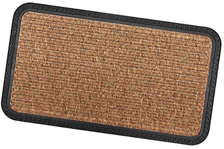 emmevi Zerbino Ingresso Antiscivolo Robusto Assorbente Tappeto Gommato Asciugapassi mod.WEST 25X60 BEIGE