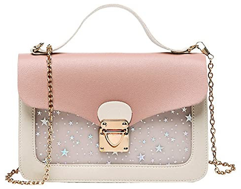 A-QMZL Mädchen Umhängetasche Klein Damen Schultertasche Handy Umhängetasche Handytaschen Geldbörse Handtaschen Mode Abnehmbare Kette Crossbody Bag für Damen Frauen Mädchen Kinder (Rosa)