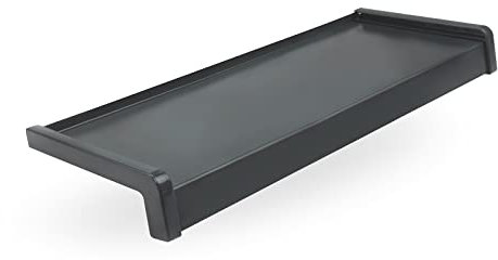 Seiletech.de Alféizar de la ventana de acero | 90 cm | Antracita | Profundidad 10 cm | Resistente a la intemperie | Con cubierta de PVC | Alféizar de la ventana | Exterior | Repises de ventana |