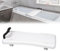 UISEBRT Badewannenbrett Badewannensitz Senioren, Sitzbrett für Badewanne, Wannensitz mit Griff und Seifenablage, Länge 70 cm, Weiß und Schwarz