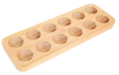 Cabilock Plato De Almacenamiento De De Madera Para Unidades Organizador De Encimera Rústico Bandeja De Madera Para Cocina y Refrigerador