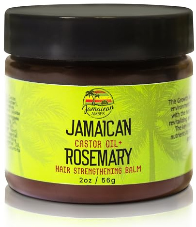 Haarwuchs-Balsam - 2 fl oz | Kraftvolle Mischung mit Rizinusöl & Rosmarin für starkes, dickes und längeres Haar | Nährende Formel für gesundes, schönes Haar von Jamaican Amber