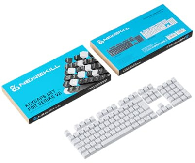 NEWSKILL Serike V2 Set 104 Teclas ABS Doble Inyección Switch Cruz Blanco | Keycaps ABS de doble inyección para switches en cruz. Retroiluminación pasante y leyendas resistentes al desgaste.