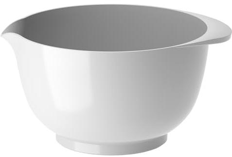 Rosti Margrethe Rührschüssel 3 Liter, Bruchsichere Schüssel, Backschüssel, Hefeteigschüssel mit gutem Griff, Teigschüssel aus Recycelbarem Kunststoff, Weiß