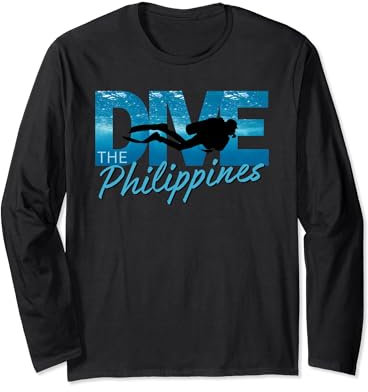 Tauchen Sie auf den Philippinen Tauchausflug Diver Tee Langarmshirt