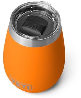 YETI Rambler 10 oz Wine Tumbler, Vacuum Insulated, Stainless Steel with MagSlider Lid, King Crab