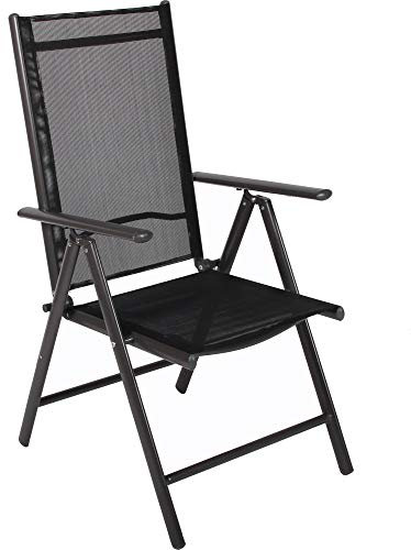 VCM 2er Set Gartenstuhl/klappbar/Maße ca. H. 105 x B. 56 x T. 65 cm/Aluminium/Campingstuhl/Gartenmöbel