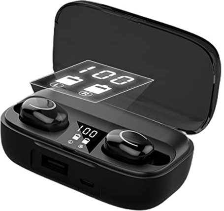 Ear bu-gs - Cuffie X10 con display digitale blue-tooth, impermeabili, per sport all'aria aperta, senza fili, 5,2 min-i, con custodia di ricarica