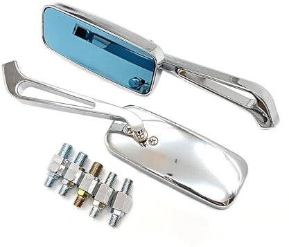Lenkerendenspiegel Motorrad Rückspiegel Aluminium 8/10M Seite Spiegel Universal Für Benelli Für TRK 502X Für TNT 125 BN 125 Für Leoncino 500 752S 502C Motorrad Rückspiegel(Chrom)