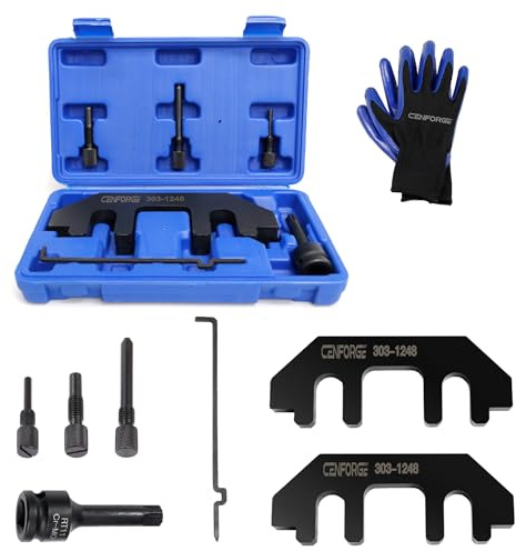 CENFORGE 303-1248 7PC Camshaft Holding Timing Tool Kit for Ford 3.5L & 3.7L 4V Engine, with Chain Tensioner Holder Tool and 3 Pin for Blocking The crankshaft