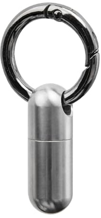 Titan Schlüsselanhänger Pillendose Pillenbox Mini Micro Pillenhalter Kleine Tablettendose Tragbare Pill Case Pillen Organizer Medizindose Pillenflasche für Geldbörse Outdoor Reisen(Silber)