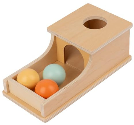 Joybex Montessori Spielzeug ab 1 Jahr – Baby Spielzeug 1 Jahr, Babygeschenk, Kinder, Motorikspielzeug, Kleinkind Holzspielzeug, Lange Box mit Kugel für Mädchen und Jungen, CE geprüft