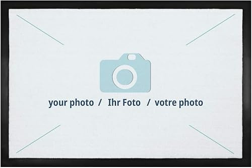 Close Up Personalisierte Fußmatte mit eigenem Foto | Fussmatte selber gestalten für Innenbereich und Außenbereich | Personalisiertes Geschenk 40 x 60 cm |