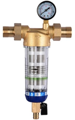 3/4 Prefiltro Purificatore Tutta la casa Spin Down Sedimenti Filtro for l'acqua di prefiltro centrale Controlavaggio Rete in acciaio inossidabile Fornire acqua pulita e rinfrescante