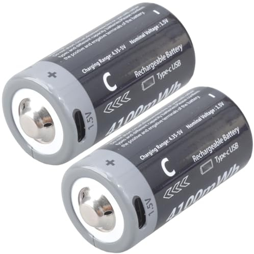 Batteries rechargeables USB C haute capacité - Temps de charge de 2 h - Plus de 1000 cycles - Sûr et convivial