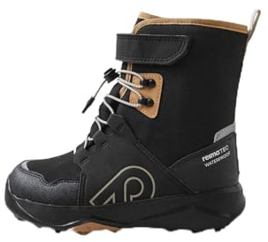 Reima ReimaTec Talves Junior (5400166A-9990) - Zapatos de invierno para niños descalzos, color negro, hasta el tobillo, impermeables, fáciles de poner, cálidos, cómodos, Negro , 31 EU