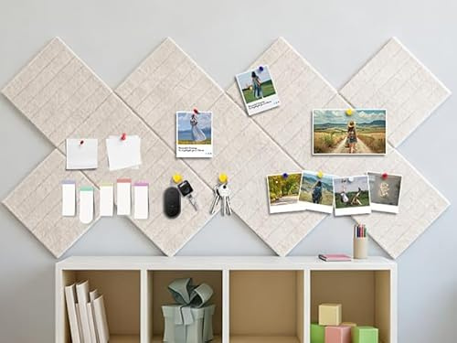 120 x 90cm Große Pinnwand Filz Selbstklebend - 0,9cm Dick Faltbare Pinnwand aus Filz - Dekoration Fototafel Memotafeln für Büro, Homeoffice & Kinderzimmer (Helles Kamel)