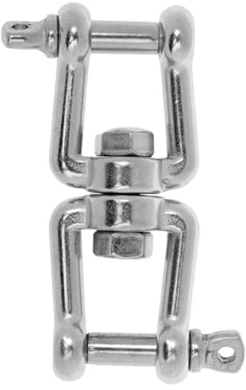 Lot de 2 connecteurs chaîne d'ancre en acier inoxydable for bateau, mâchoire pivotante, double manille - Émerillon M5 Pour Chaise À Bascule