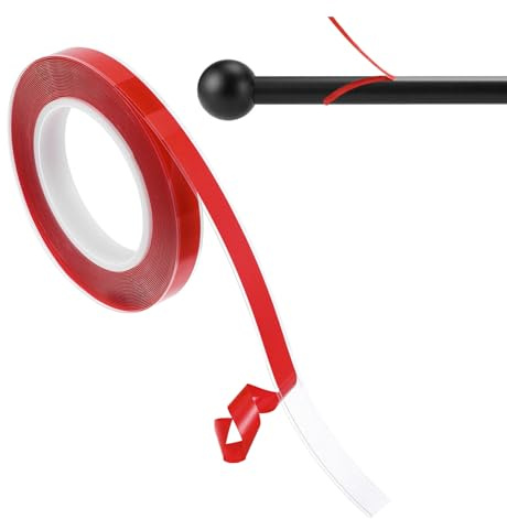 4.5m Transparentes Vorhanggleitband Gleitband für Gardinenstangen Vorhanggleitband Vorhangstangenband zum Sanften und Leisen Gleiten von Vorhängen und Vorhangringen
