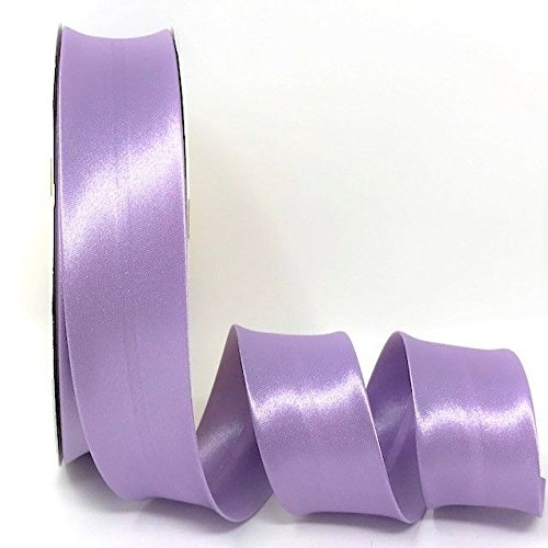 Lila byetsa Satin Falte 30 mm Schrägband auf einer 25 m Rolle