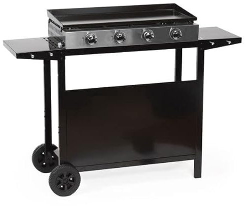 Happy Garden Plancha au gaz MÉRIDA 4 brûleurs + Chariot