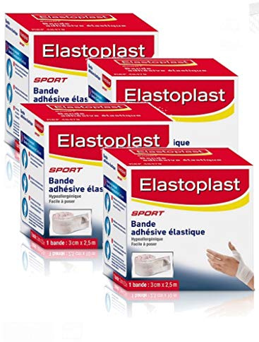 Elastoplast SPORT - Bande adhésive élastique Contentions souples, strappings - Lot de 4 bandes 3 cm x 2,5 m (3/4)