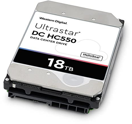 Western Digital Ultrastar DC HC550 Enterprise-Festplatte 18 TB (3,5 Zoll, SATA 6 Gbit/s, SAS 12 Gbit/s, 7200 U/min, 512 MB Cache, 5 Jahre Garantie)