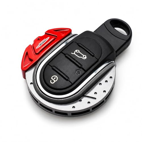 YaaGoo Schlüsselhülle im Bremsscheiben-Design für Mini Cooper F55 F56 F57 F54 F60 2014-2019(Rot)