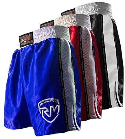 RingMaster BoxR Series Kids Boxing Shorts Trunks Junior Children (XX Small, Blue)