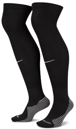 Nike, Knee-High Fotbollssockar, Fotbollsstrumpor, Svart Vit, S, Vuxen Unisex