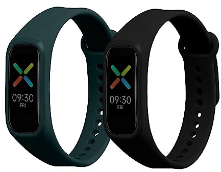 kwmobile Bracelet compatible avec Oppo Band Sport bracelet - 2x bracelet de rechange en silicone pour fitness tracker