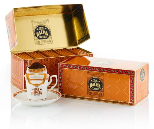 Bacha Coffee | Assortiment de cafés en sachet, grains 100% Arabica, x25 sachets individuels avec filtre