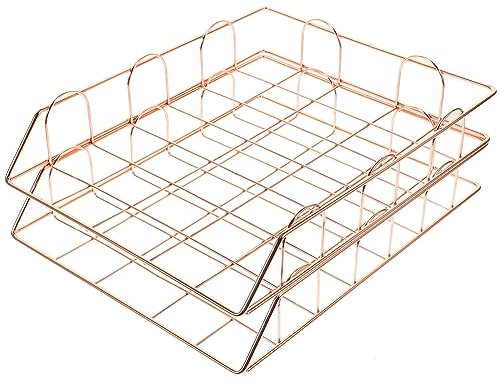 MAGICLULU 2st Schreibtischablage Dateiablage-organizer Desktop-datei-organizer Magazinhalterung Briefablagehalter Aktenhalter Aus Metall Aktenorganisator Für Den Aktenkorb A4 Eisen Stapelbar