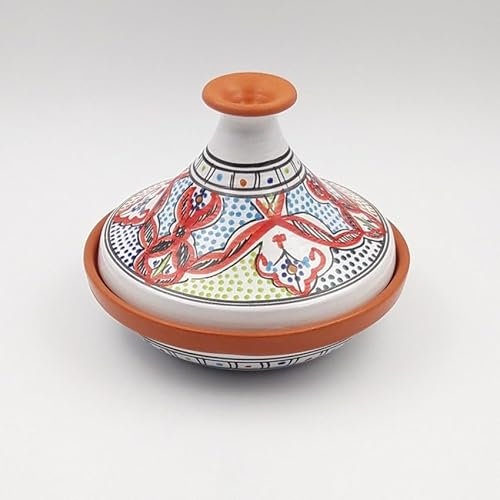 Tajine individuale svasato marocchino rosso - D 22 cm