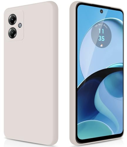 GiiYoon Funda para Motorola Moto G14, Case de Silicona Suave de TPU Carcasa Protector de Goma Fexible Prueba Liviano y a Delgado de Golpes Antirrayas para Teléfono (Blanco)