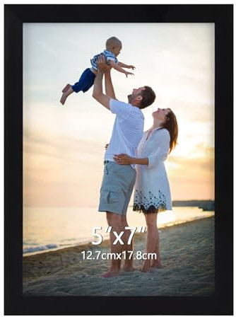 EYMPEU Bilderrahmen 13x18 CM 1 Stück, für Wand und Tisch, geeignet für den Einsatz in Büros und Wohnungen, Schwarz