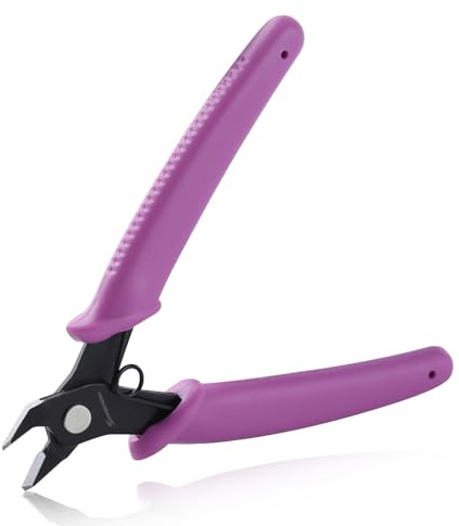 SPEEDWOX 4.5 Inch Flush Cutters for Jewellery Making Precision Electronics Flush Cutter Diagonal Cutting Pliers Craft Wire Cutters for Crafting Micro Wire Cutter Small Snips for Soft Wires