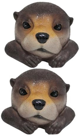 Supvox 2stücke Schwimmende Fischotter Gartenfigur Wetterfest Resin Skulptur Teichdeko Außen Teich Gartendekoration Für Wasserfläche Verspielte Tier-deko