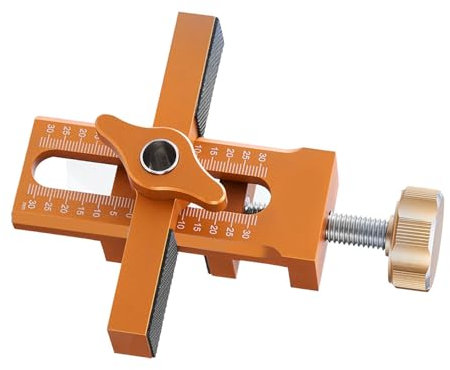 Cabinet Door Mounting Jig, Aluminum Alloy Cabinet Clamps, Door Hinge Jig Cabinet Handle Jig Locator Fixture with 6mm 8mm 10mm Auger Bits