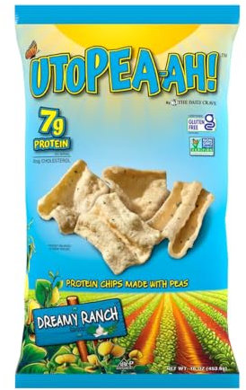 Protein Chips Dreamy Ranch, 454g High-Protein, Low-Carb Crunchy Snack, Bold Ranch Flavour, Perfect for Healthy Snacking, Post-Workout Fuel & Guilt-Free Munching | NAEM
