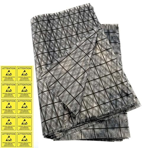 30 Stück Antistatische Beutel, mit Antistatic Sticker, 30 x 40 cm, Offene ESD Tüten für Mainboards, Grafikkarten, Festplatten, Antistatische Folie zum sicheren Schutz elektronischer Komponenten